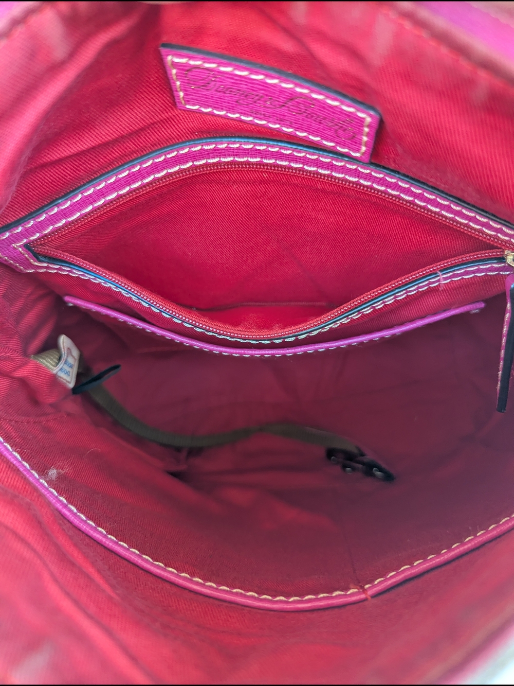 Dooney & Bourke Pink Canvas Shoulder Bag - Picture 11 of 14